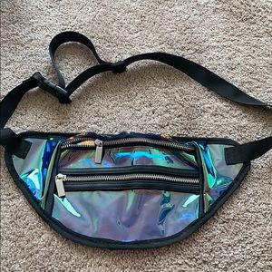 Reflective blue tint fanny pack